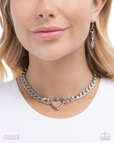 Heartfelt Hunch Silver Necklace