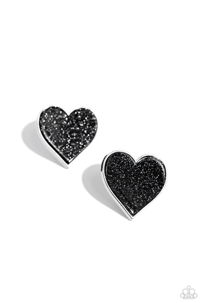 Glitter Gamble - Black Earrings