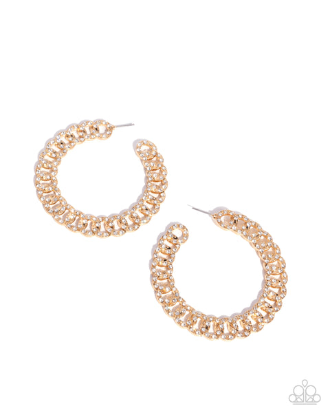 Interlocked Icing Gold Earring