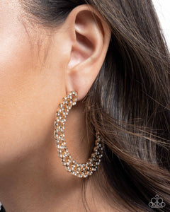 Interlocked Icing Gold Earring