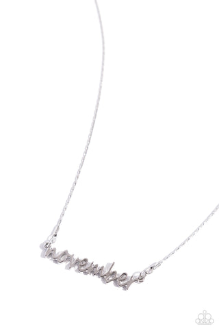 Birth Month Bling Silver November Necklace