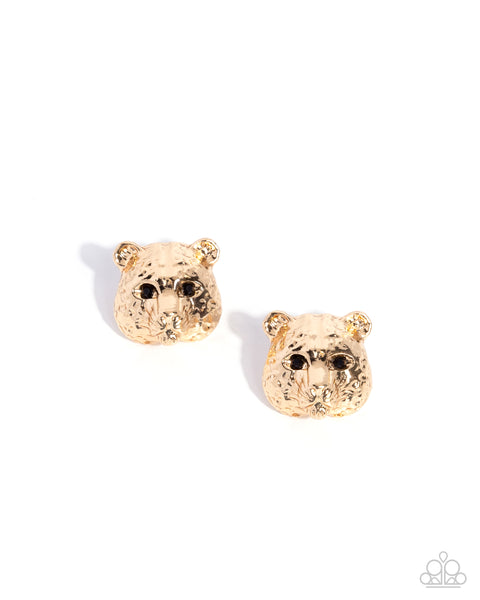 Luminescent Leopard Gold Earring