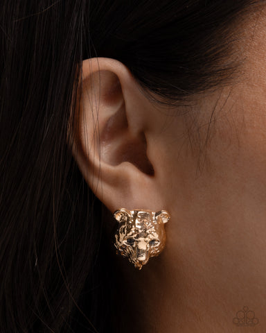 Luminescent Leopard Gold Earring