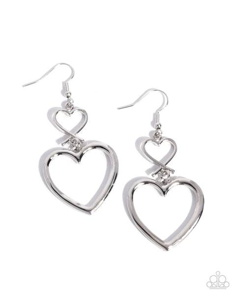 Sweetheart Symmetry Silver Earring