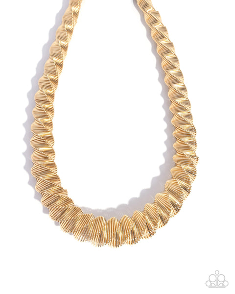 Candescent Coils Gold Necklace