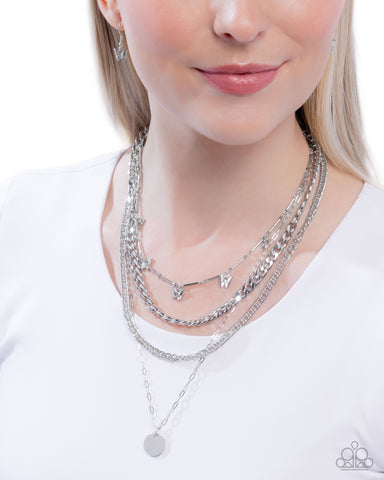 Fluttering Fringe Silver Necklace