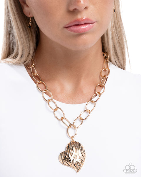 Sweet Stripes Black Necklace