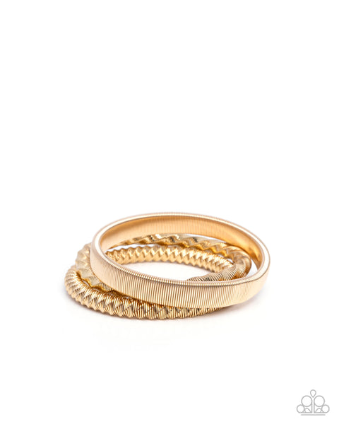 Tailored Texture Gold Bracelet