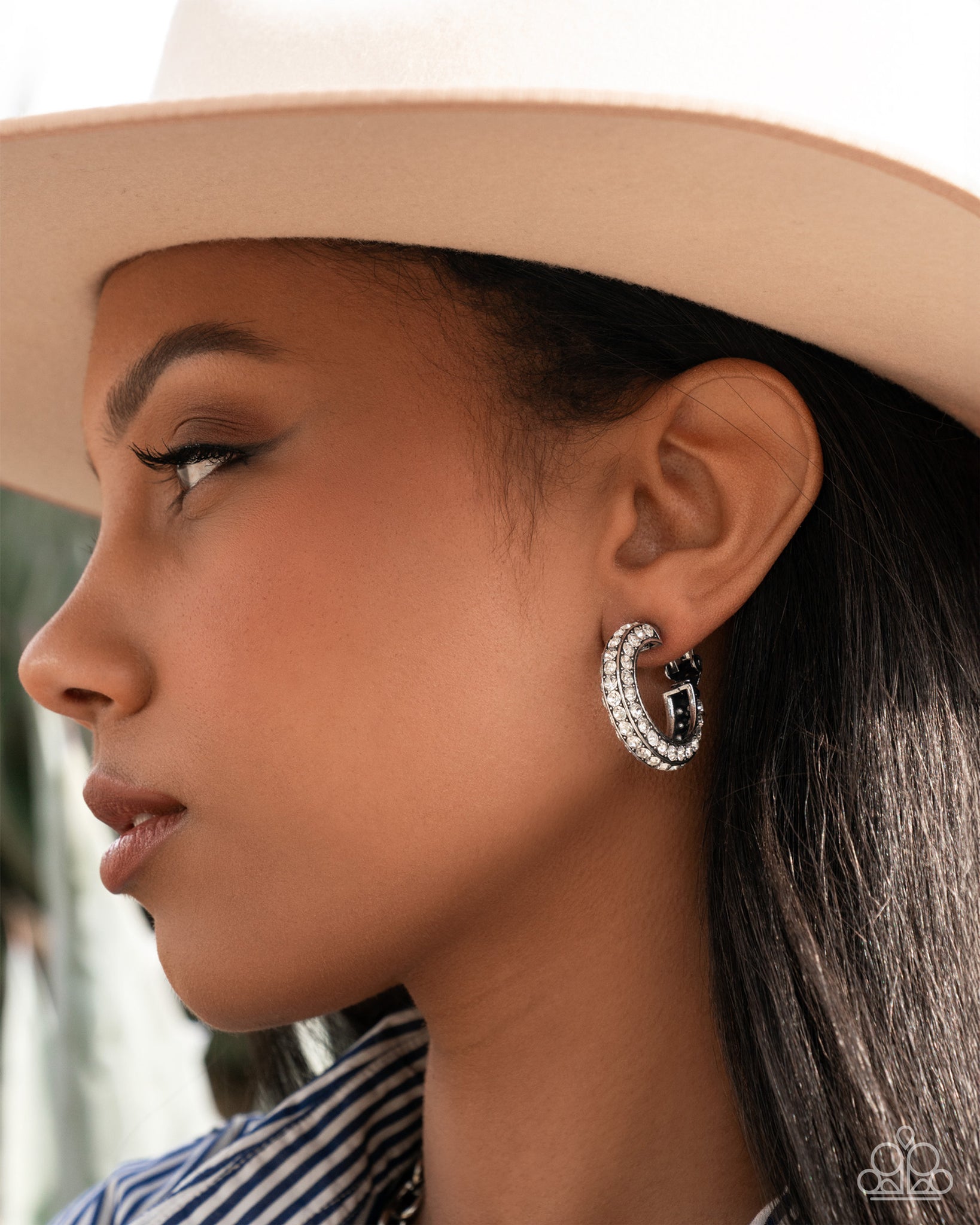 Date Night Debut White Clip On Earring