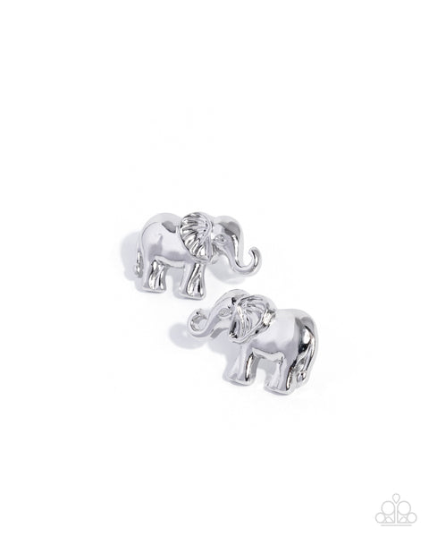 Elephant Eloquence Silver Earring