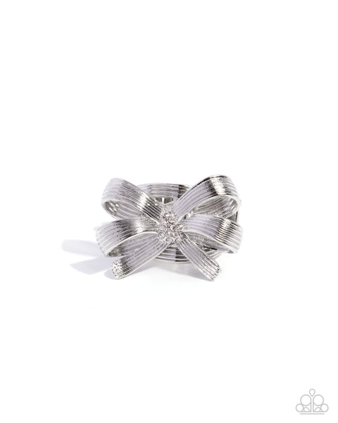 Gathered Glam Silver Ring