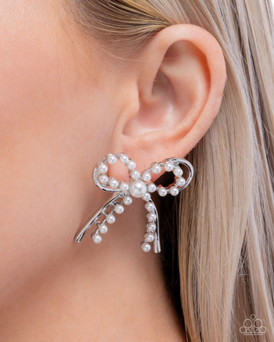 Girly Get Together White Earring