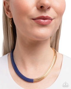 Dynamic Duality Blue Necklace