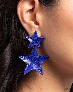 Patriotic Promise - Blue Earrings