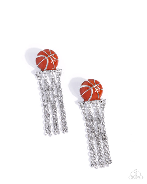 Slam Dunk Shimmer Orange Earrings