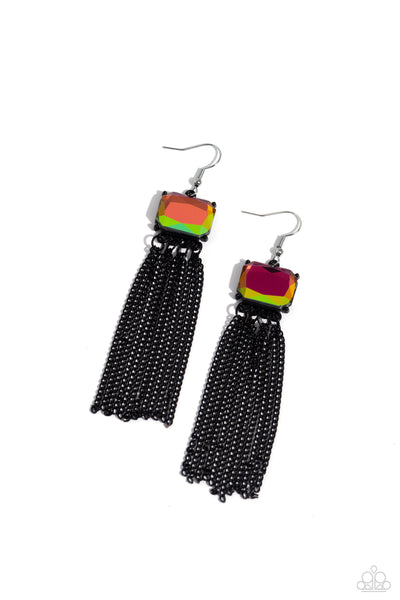 Dreaming Of TASSELS - Black Earrings