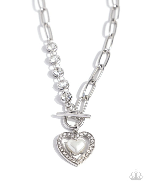 Soft Hearted Style White Necklace