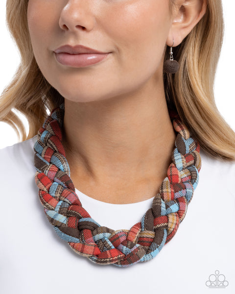 Fine Flannel Brown Necklace