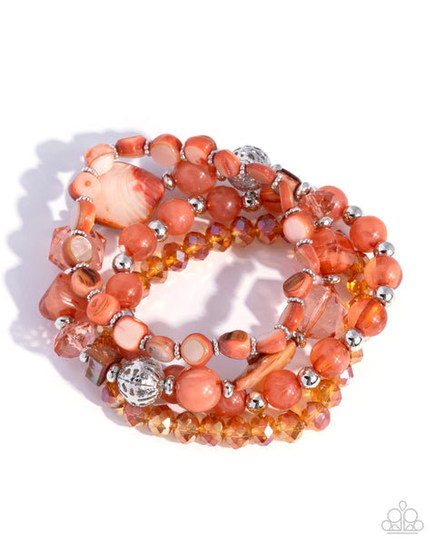 Thriving Tapestry Orange Bracelet