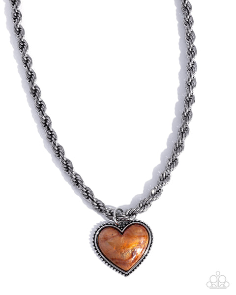 Romantic Rhythm Orange Necklace