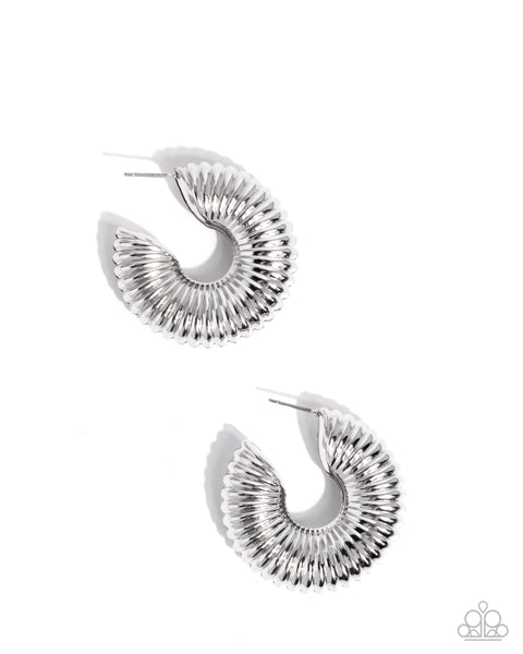 Spontaneous Spirals Silver Earring