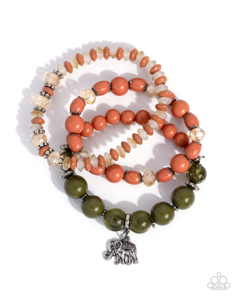 Elite Elephant Green Bracelet