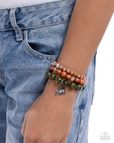 Elite Elephant Green Bracelet