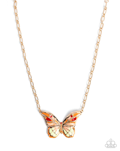 Aerial Accolade Orange Necklace