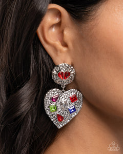 Antiqued Allure - Red Earrings