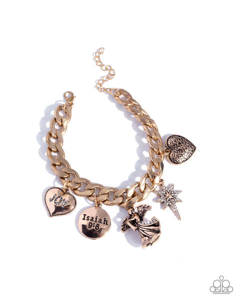 Savior is Born Gold Bracelet