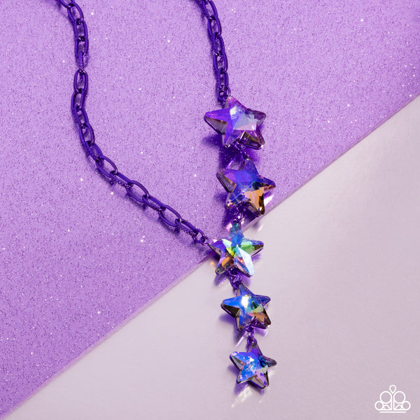 Star-Crossed Sparkle - Purple Necklace