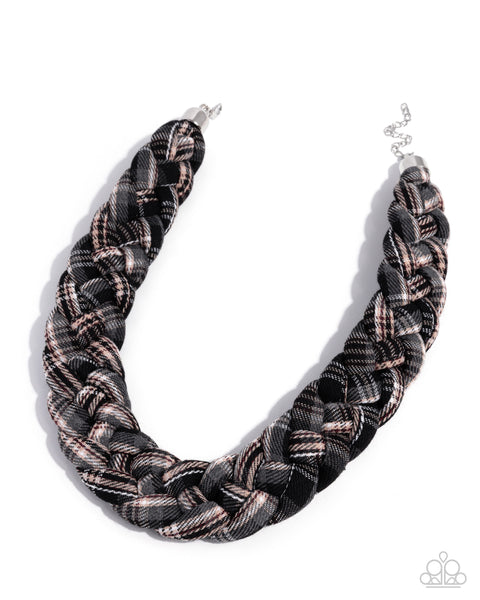 Fine Flannel Black Necklace