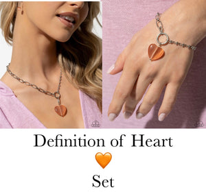 Definition of Heart Orange Set