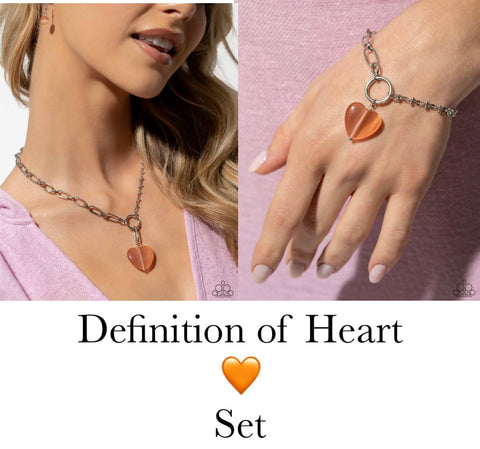 Definition of Heart Orange Set