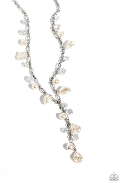 Admirable Array White Necklace