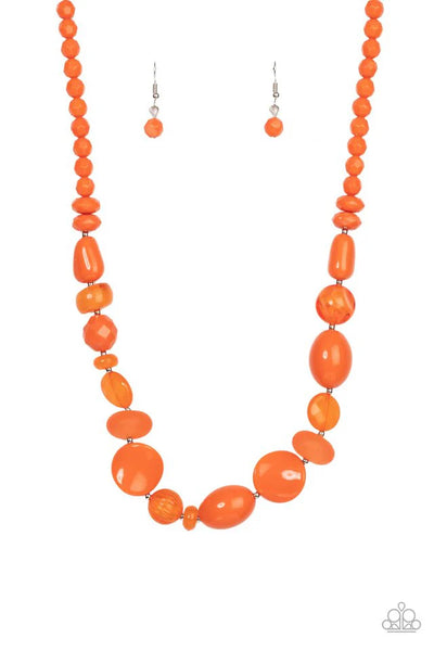 Tropical Tsunami Orange Necklace