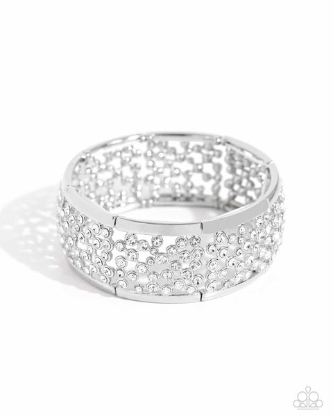 Subtly Scattered - White Bracelet