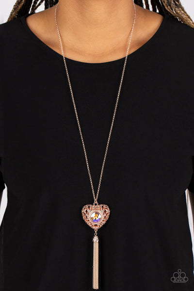 Prismatic Passion Rose Gold Necklace