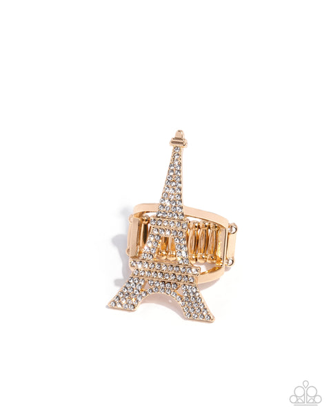 Eiffel Tower Ease Gold Ring