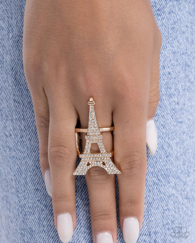 Eiffel Tower Ease Gold Ring