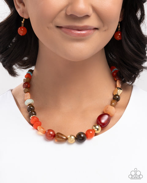 Modular Malibu Orange Necklace