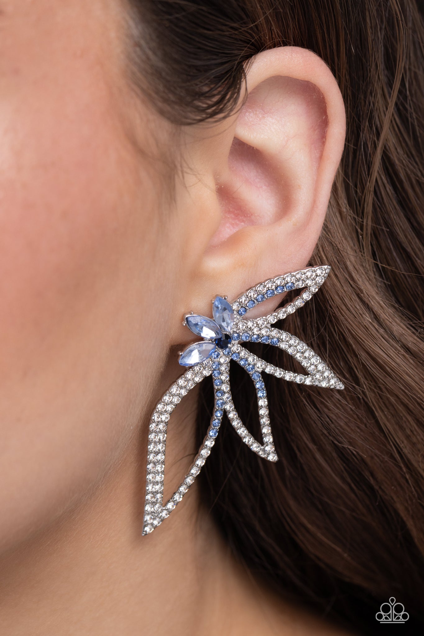 Twinkling Tulip - Blue Earrings