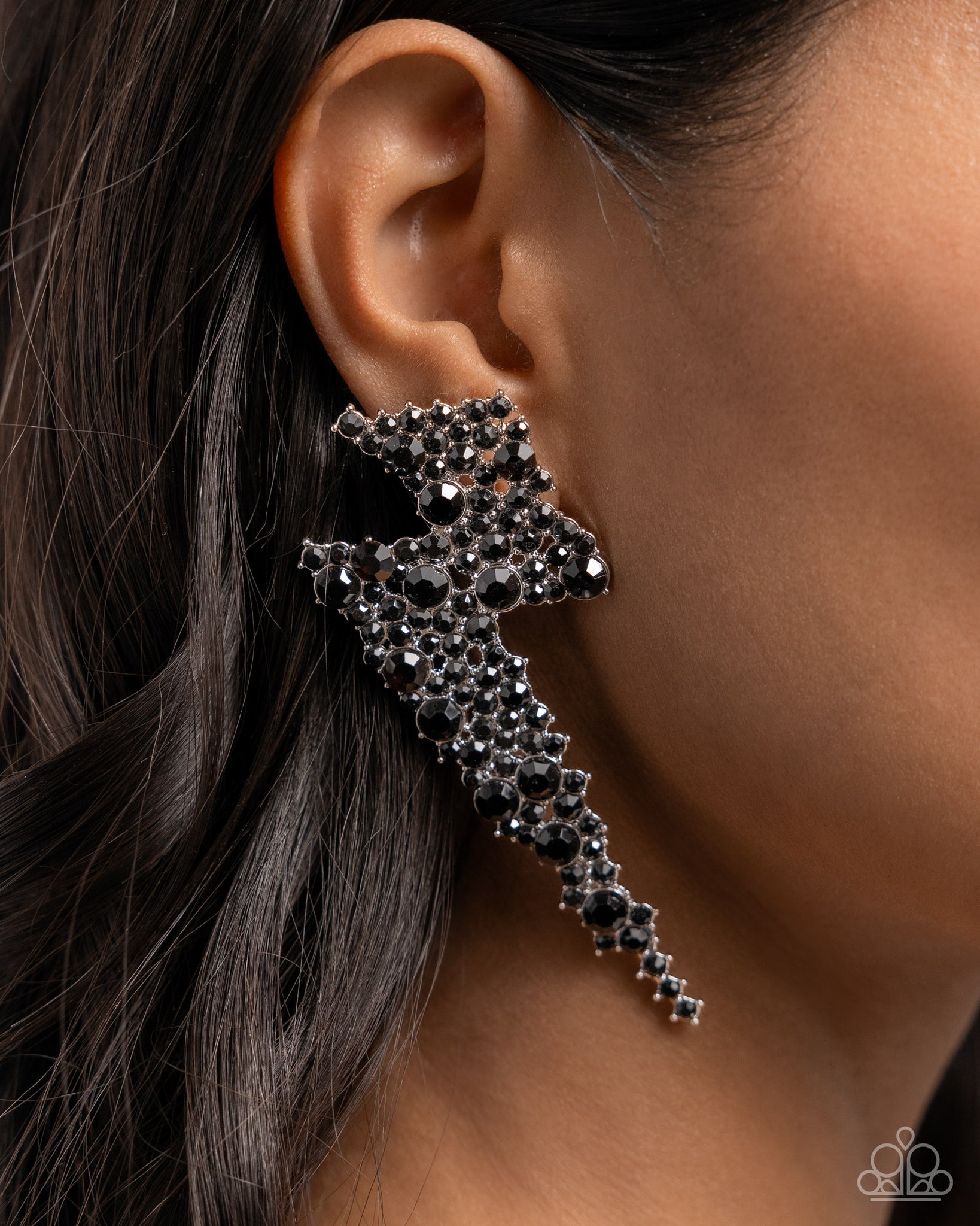 Electric Effulgence - Black Earrings