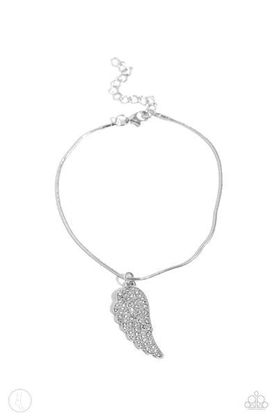 Angelic Accent White Anklet