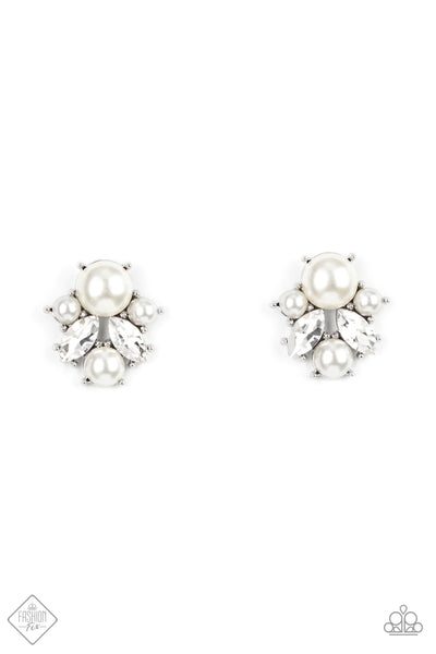 Royal Reverie White Earrings