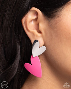 Romantic Occasion - Pink Clip On Earrings