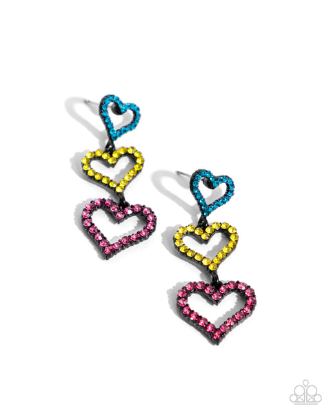 Sweetheart Succession - Pink Earrings