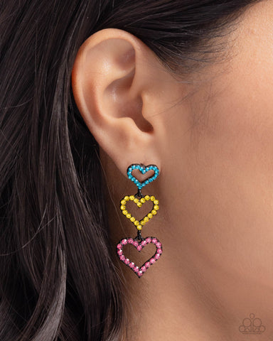 Sweetheart Succession - Pink Earrings