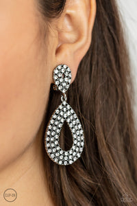 Pack In The Pizzazz White Clip On Earring