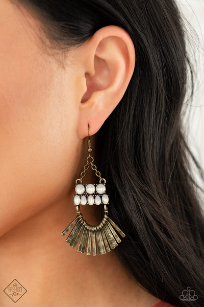 A Flare For Fierceness Brass Earrings